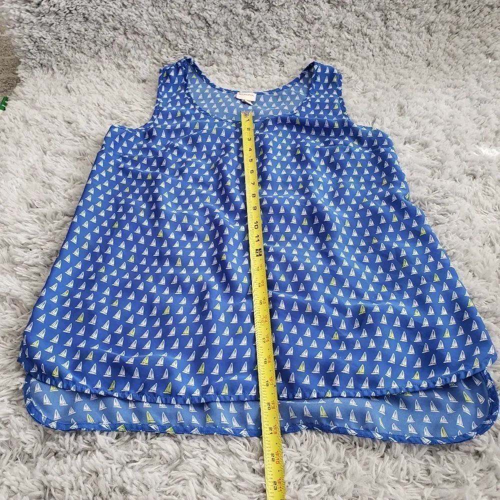 MERONA Sleeveless Sailorboat Design Blouse